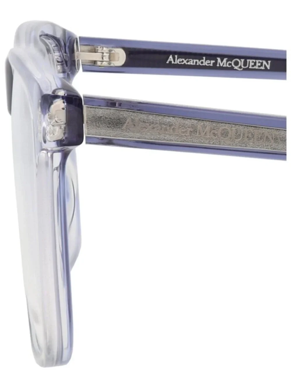 New Alexander McQueen Women's Eyeglasses Square Rectangle Acetate Frame Mens E